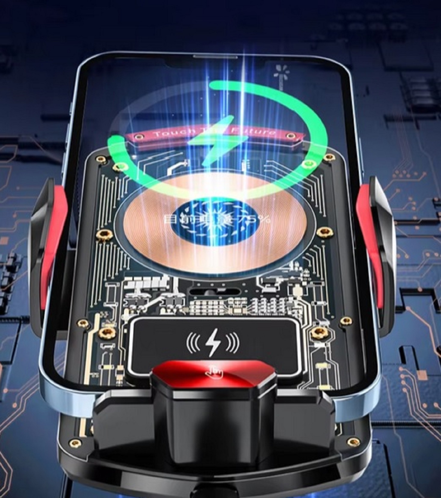 Moderný držiak na mobil do auta s bezdrôtovým nabíjaním